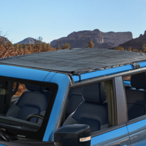 Strešni senčnik Bimini mehka mreža, črn